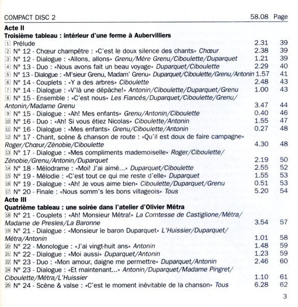Reynaldo Hahn - Mady Mesplé, José van Dam, Nicolai Gedda, Orchestre Philharmonique De Monte-Carlo, Cyril Diederich : Ciboulette (2xCD, RE)