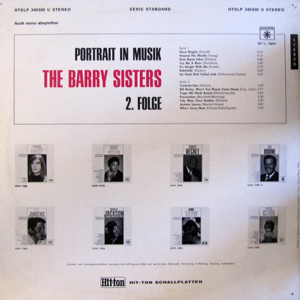 The Barry Sisters : Portrait In Musik 2. Folge (LP)
