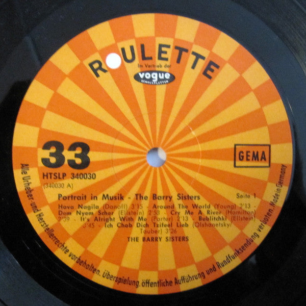 The Barry Sisters : Portrait In Musik 2. Folge (LP)