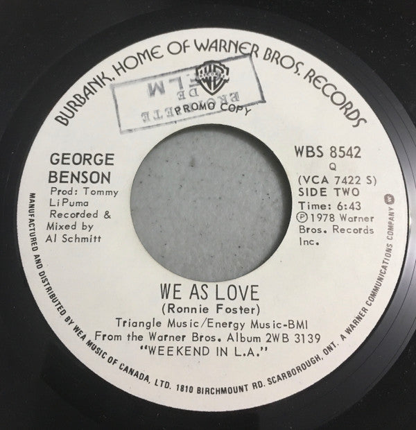 George Benson : On Broadway (7", Single, Promo)