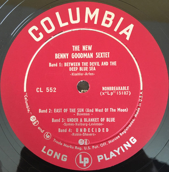 Benny Goodman Sextet : The New Benny Goodman Sextet (LP, Album, Mono)