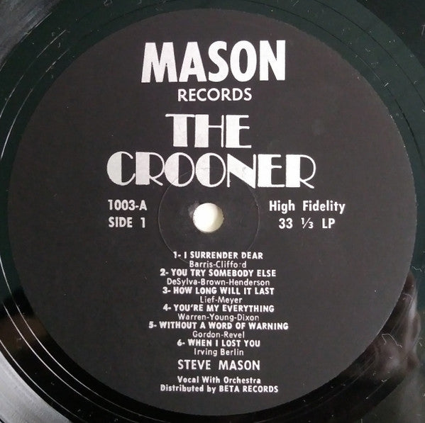 Steve Mason (11) : The Crooner (LP, Album, Mono)