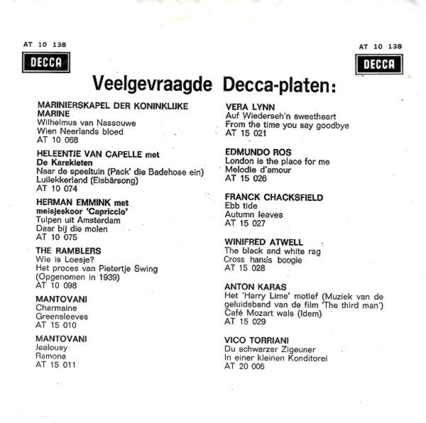 De Chico's : Koel Water / 's Avonds Als Het Kampvuur Brandt (7", Single)
