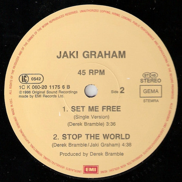 Jaki Graham : Set Me Free (Extended Version) (12", Maxi)