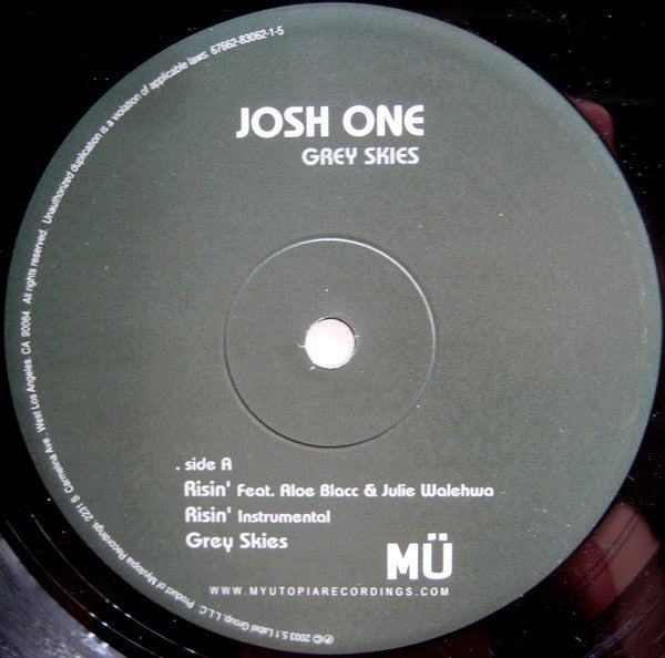 Josh One : Grey Skies EP (12", EP)