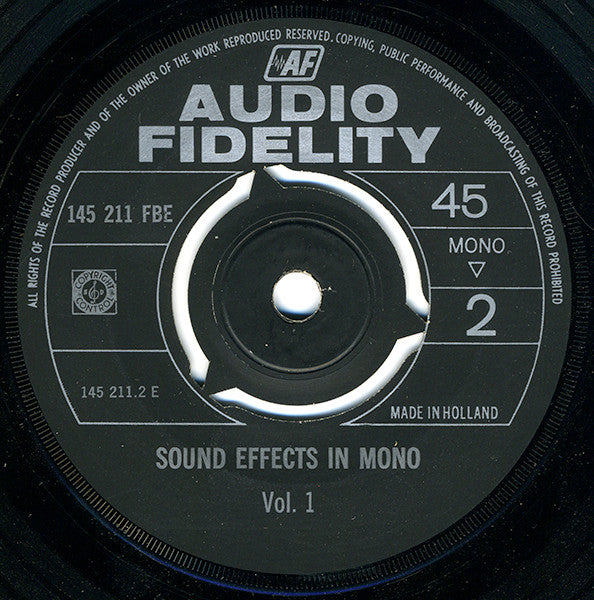 No Artist : Audio Fidelity Sound Effects No. 1 (7", Mono)
