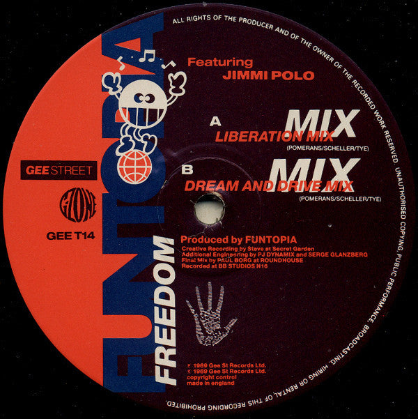 Funtopia Featuring Jimi Polo : Freedom (12", Single)