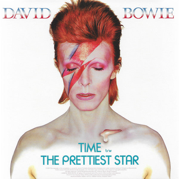 David Bowie : Time b/w The Prettiest Star (7", Single, Ltd, RE, Sil)