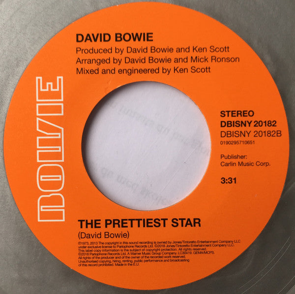 David Bowie : Time b/w The Prettiest Star (7", Single, Ltd, RE, Sil)