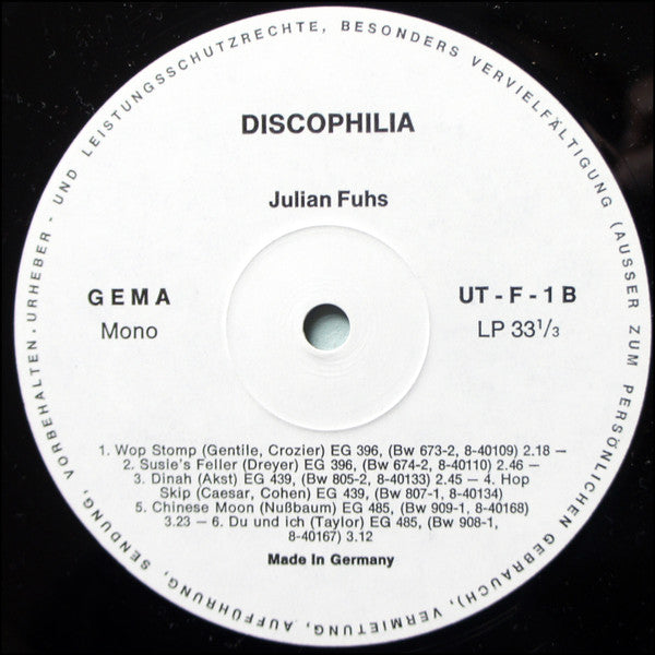 Julian Fuhs : Julian Fuhs (LP, Album, Comp, Mono)