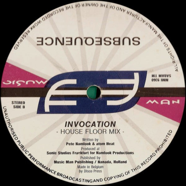 Subsequence : Invocation (12")