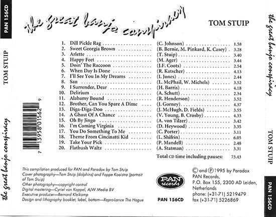 Tom Stuip : The Great Banjo Conspiracy (CD, Comp)