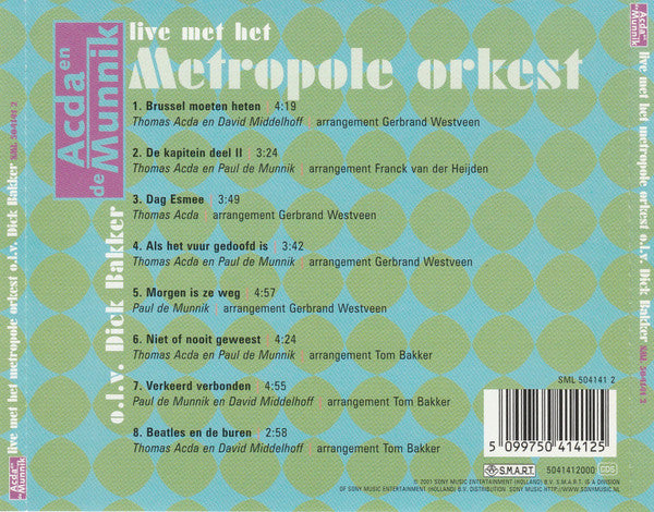 Acda en de Munnik : Live Met Het Metropole Orkest (CD, Album)