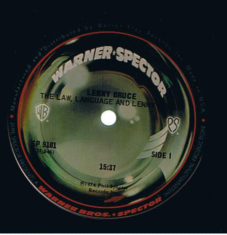 Lenny Bruce : The Law, Language And Lenny Bruce (LP)