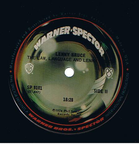 Lenny Bruce : The Law, Language And Lenny Bruce (LP)
