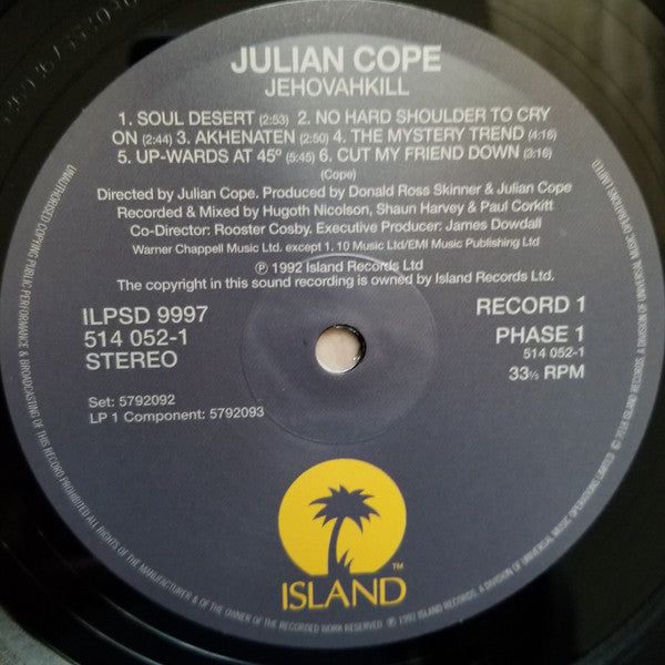 Julian Cope : Jehovahkill (LP + LP, S/Sided, Etch + Album, RE)