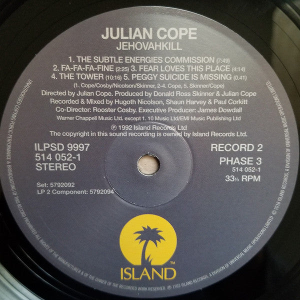 Julian Cope : Jehovahkill (LP + LP, S/Sided, Etch + Album, RE)