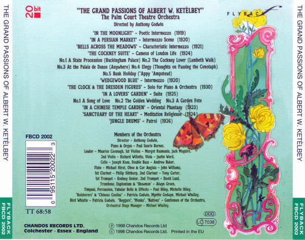 The Palm Court Theatre Orchestra Directed By Anthony Godwin (2) : The Grand Passions Of Albert W. Ketelbey (CD, Album)