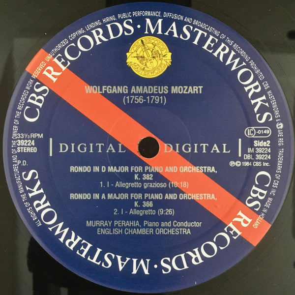 Wolfgang Amadeus Mozart – Murray Perahia, English Chamber Orchestra : Piano Concerto No. 26, K. 537 "Coronation" / Rondos, K. 382 & 386 (LP, Album)