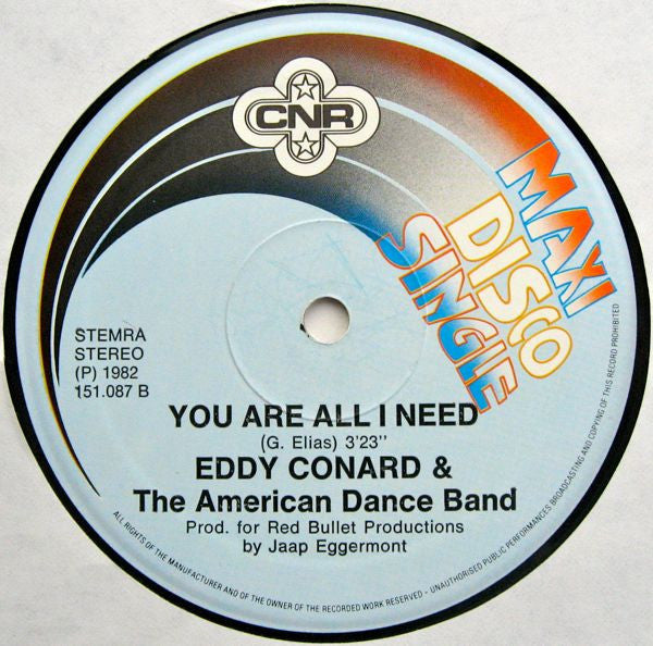 Eddy Conard* & The American Dance Band* : You Are Unique (12", Maxi)