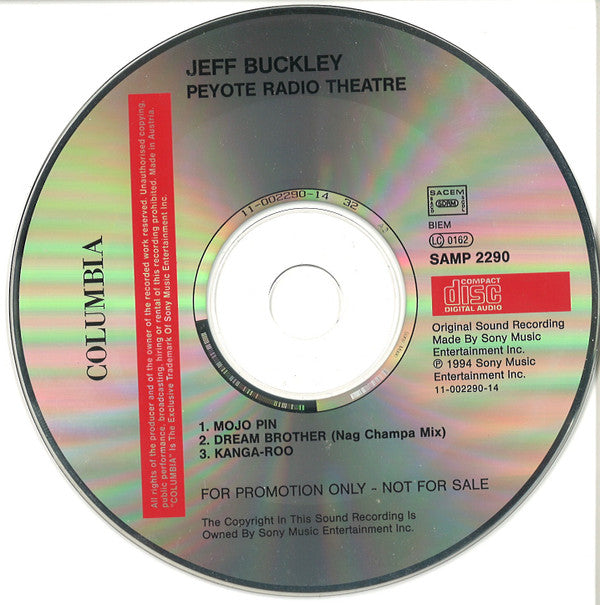 Jeff Buckley : Peyote Radio Theatre (CD, Promo, Smplr)