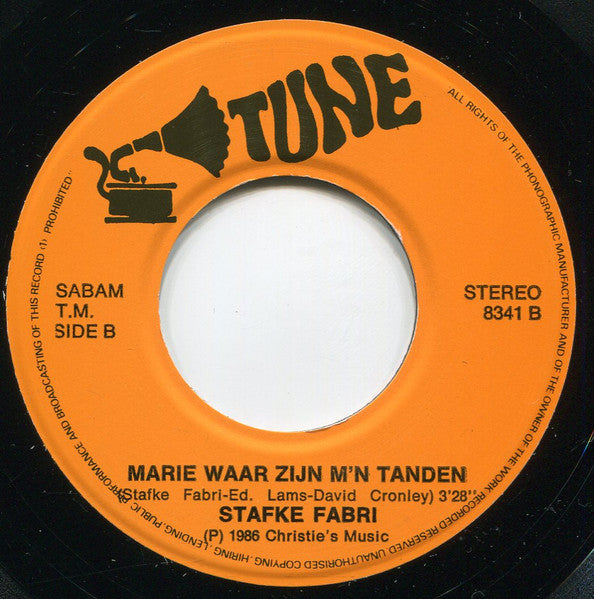 Stafke Fabri : Choekkelatte Koffe / Marie Waar Zijn M'n Tanden (7", Single)