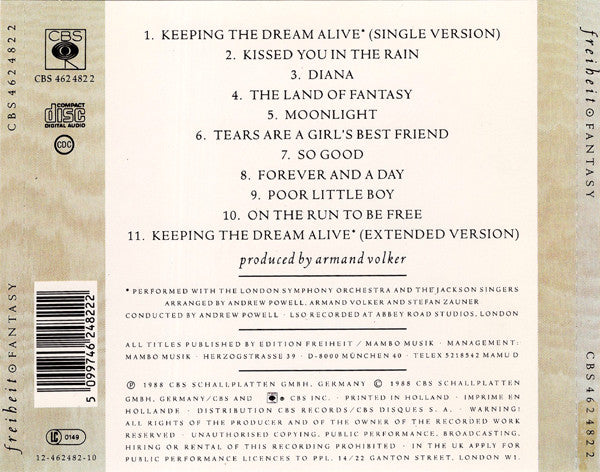 Münchener Freiheit : Fantasy (CD, Album)