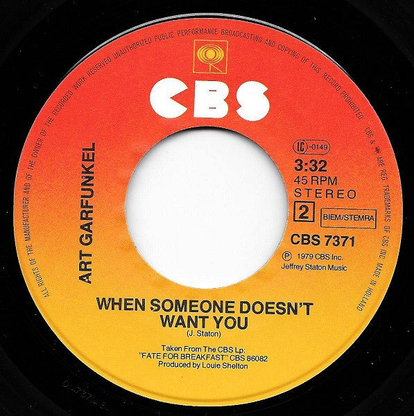 Art Garfunkel : Since I Don't Have You (7", Single)