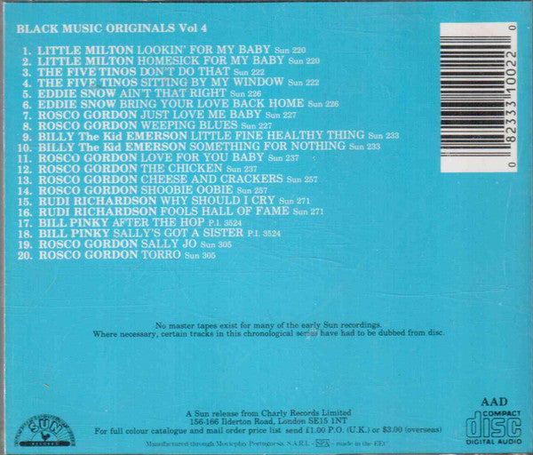 Various : Black Music Originals Vol 4 (CD, Album, Comp)