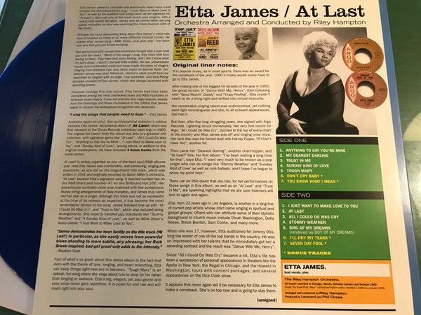 Etta James : At Last! (LP, Album, Ltd, RE, Blu)