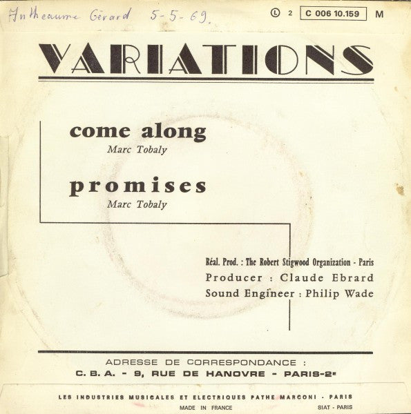 Variations (2) : Come Along / Promises (7")