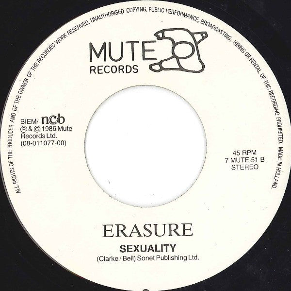 Erasure : Sometimes (7", Single)