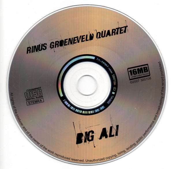 Rinus Groeneveld Quartet : Big Ali (CD, Album)