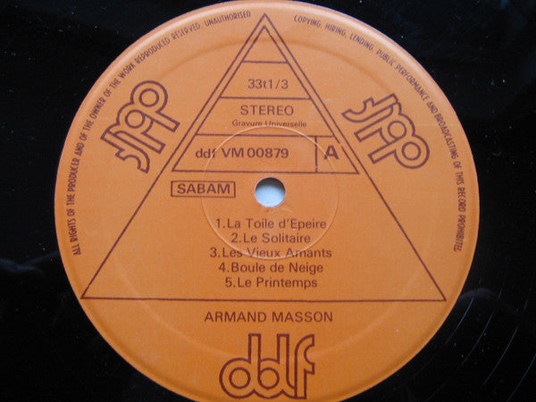 Armand Masson : La Toile D'Epeire (LP, Album)