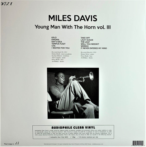 Miles Davis : Young Man With The Horn Vol. III (LP, Comp, Num, Cle)