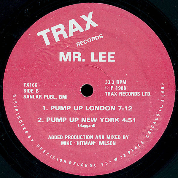 Mr. Lee : Pump Up Chicago (12")