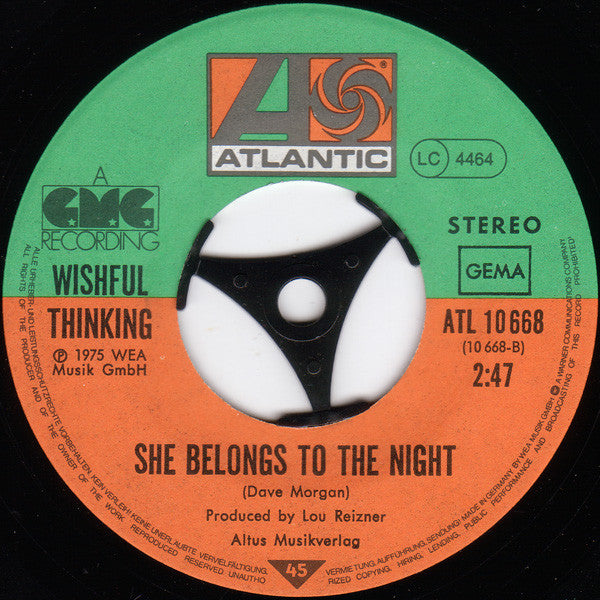 Wishful Thinking : Hiroshima (7", Single, RE)