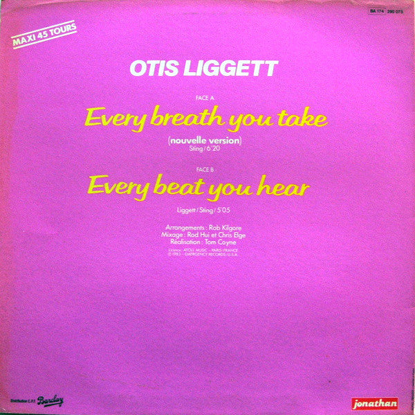 Otis Liggett : Every Breath You Take (12", Maxi)