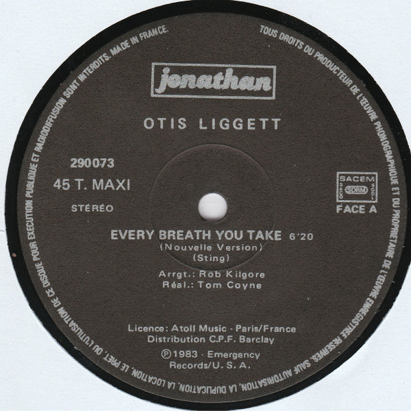 Otis Liggett : Every Breath You Take (12", Maxi)