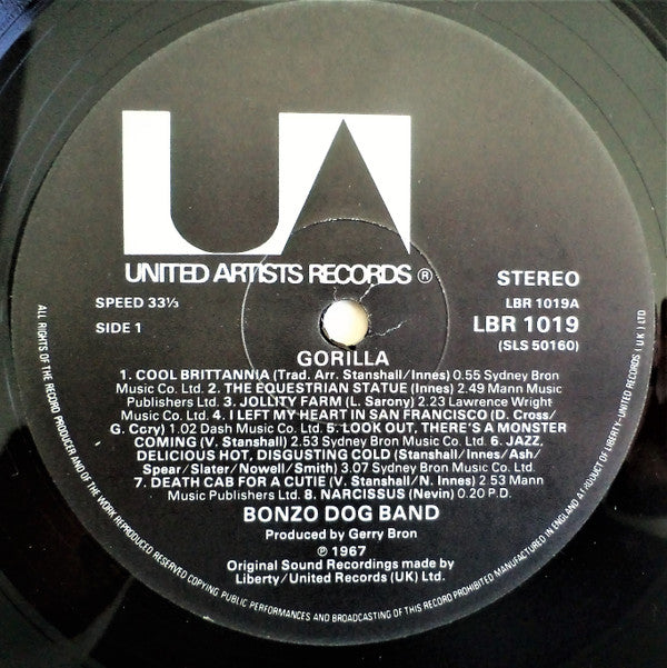 Bonzo Dog Doo-Dah Band : Gorilla (LP, Album, RE)