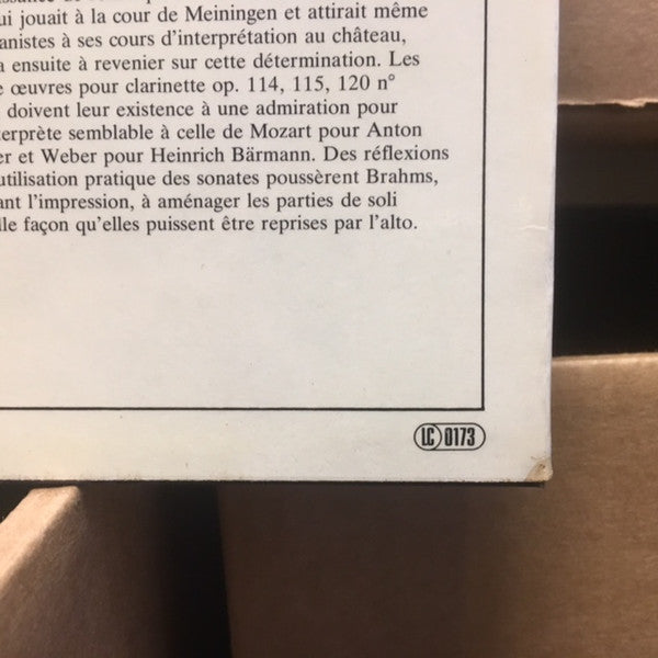 Johannes Brahms, Pinchas Zukerman ∙ Daniel Barenboim : Die Bratschensonaten = The Viola Sonatas, Op. 120 (LP, Album)