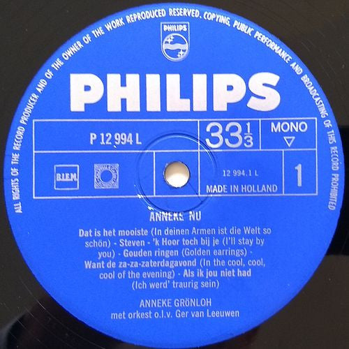 Anneke Grönloh : Anneke Nu! (LP, Album, Mono)
