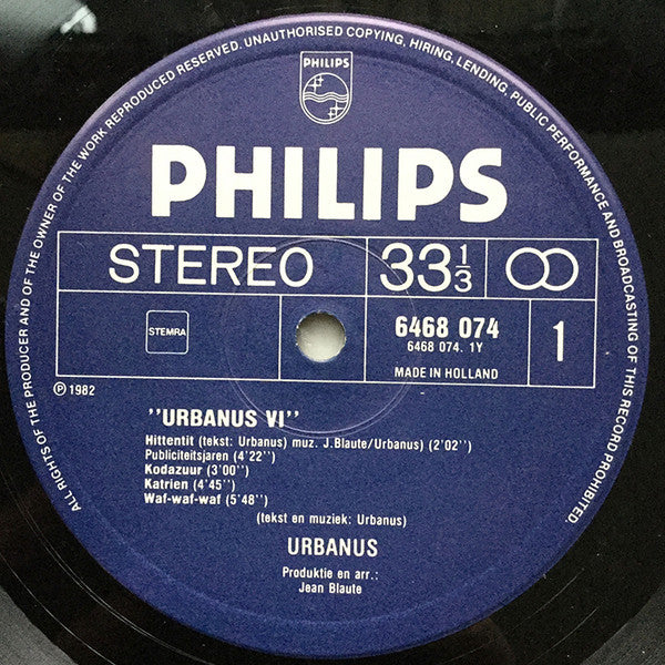 Urbanus : Urbanus VI (LP, Album, Gat)