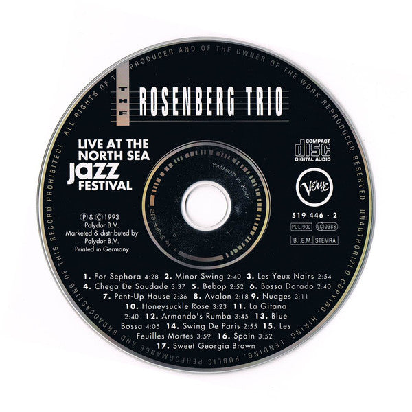 The Rosenberg Trio : Live At The North Sea Jazz Festival '92 (CD, Album)