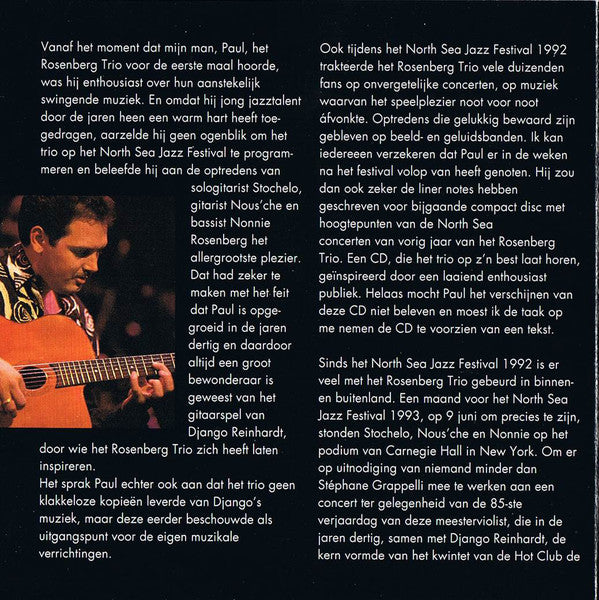 The Rosenberg Trio : Live At The North Sea Jazz Festival '92 (CD, Album)