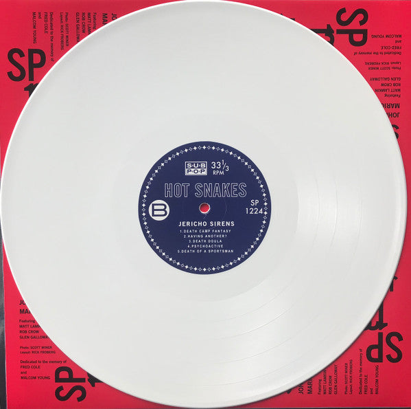Hot Snakes : Jericho Sirens (LP, Album, Whi)