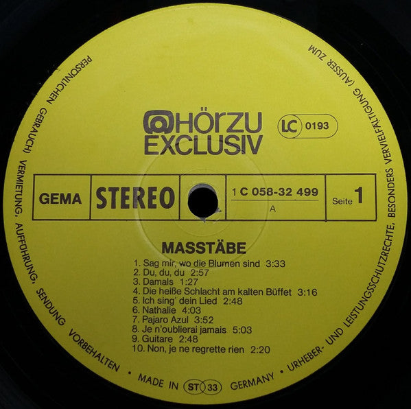 Various : Maß:Stäbe (LP, Comp)