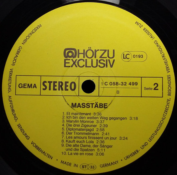 Various : Maß:Stäbe (LP, Comp)