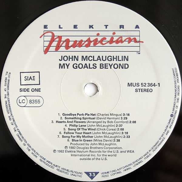 John McLaughlin : My Goal's Beyond (LP, Album)