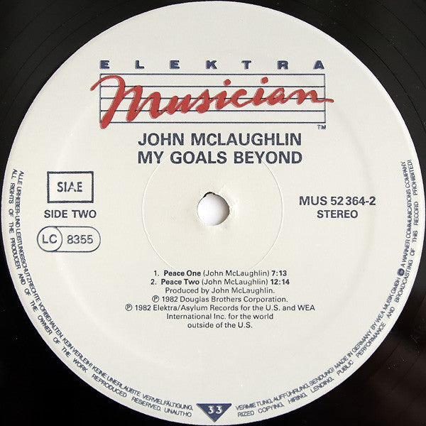 John McLaughlin : My Goal's Beyond (LP, Album)